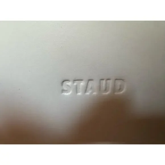 STAUD Kaia Cream Leather Shoulder Bag - - Picture 7 of 9